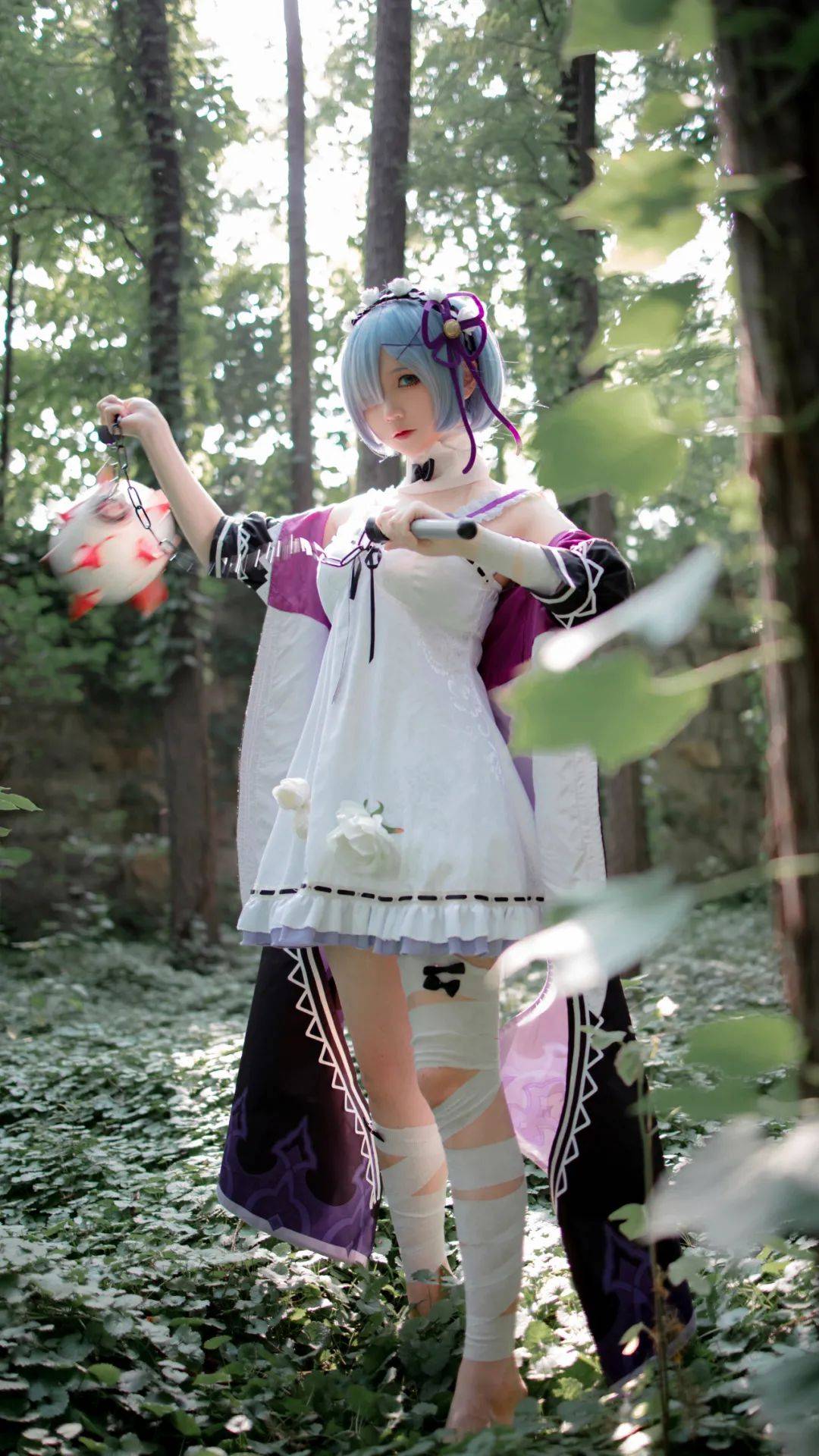 死亡爱丽丝联动水晶凉鞋蕾姆cos正片@楚楚子