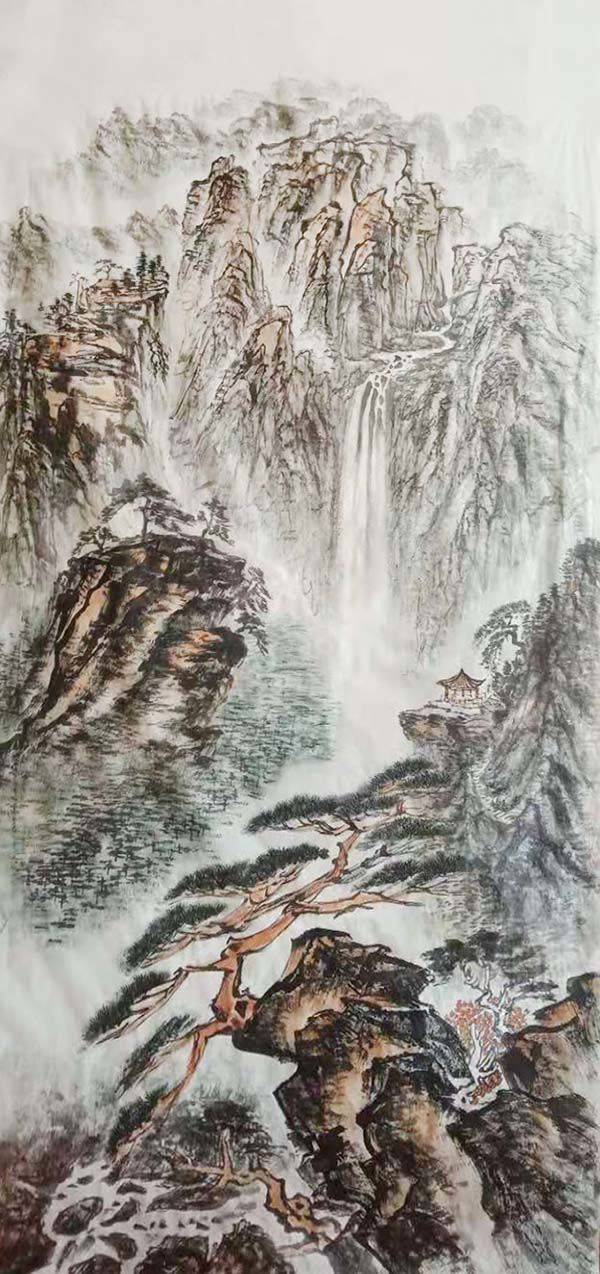 画家王永山勇跚大气苍茫笔墨苍劲