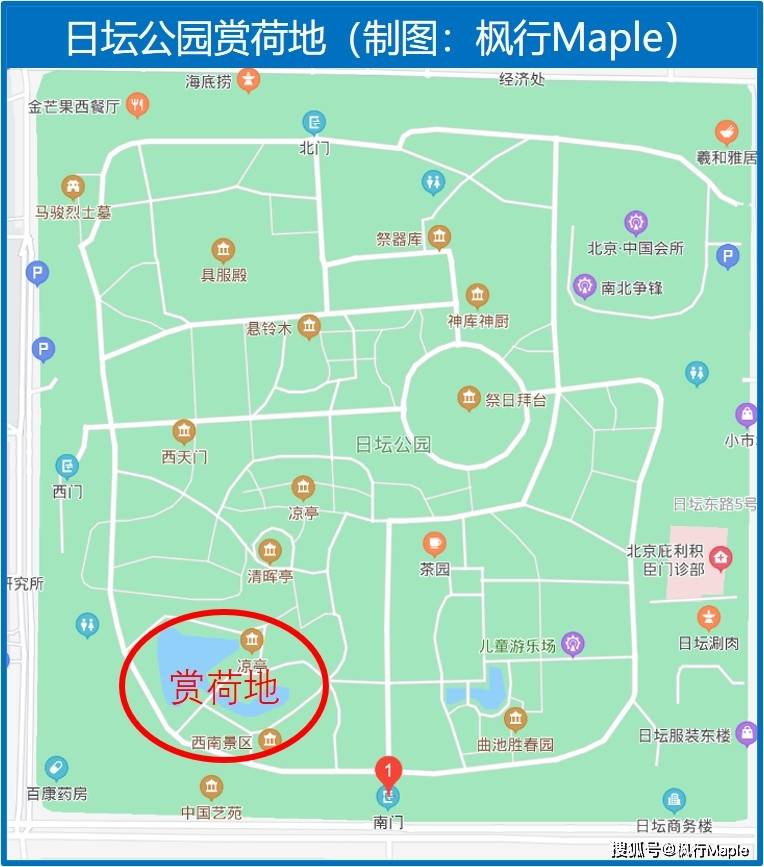 日坛公园地图平面图图片