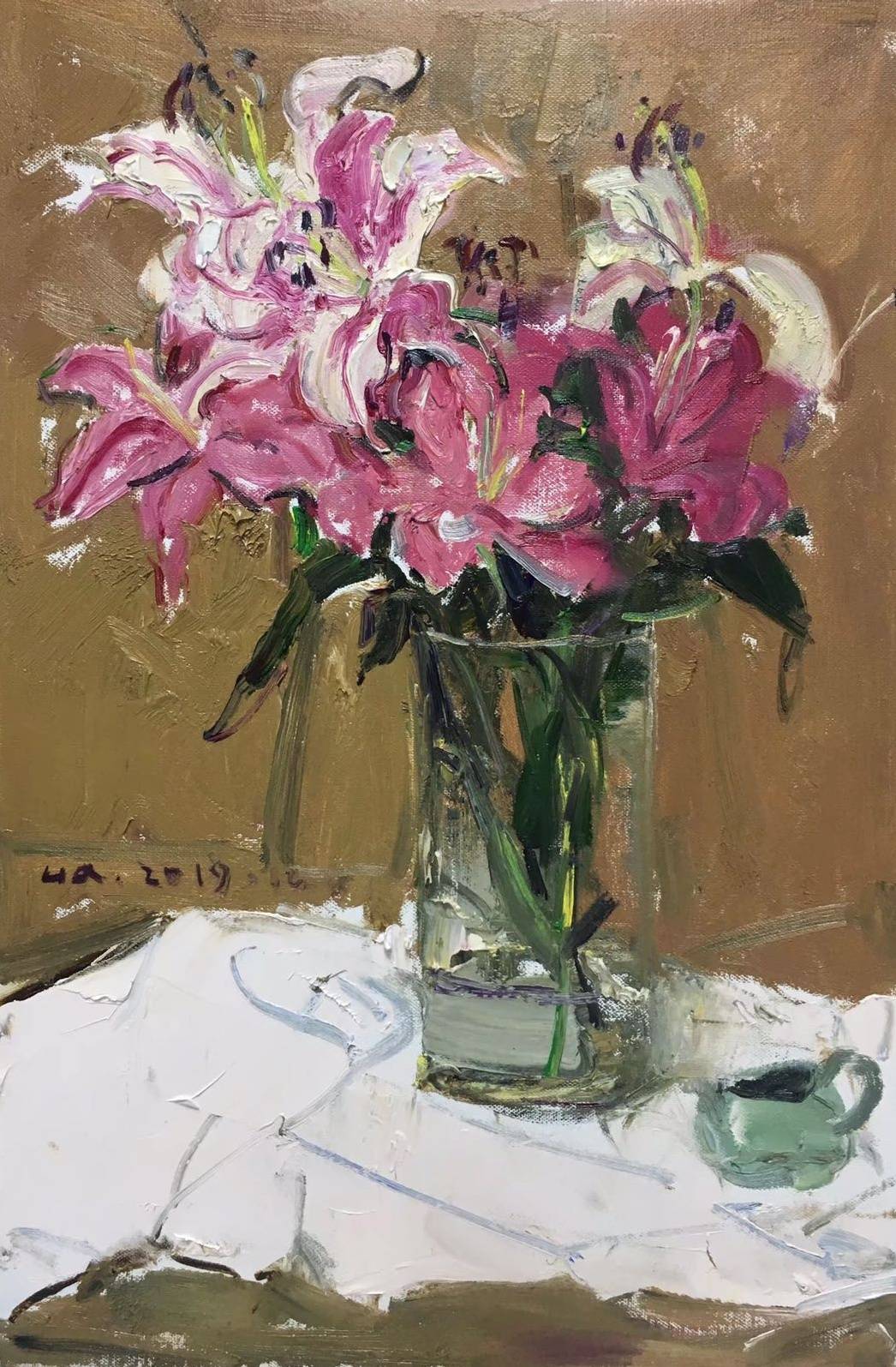 静谧的花语杨化喜静物油画欣赏