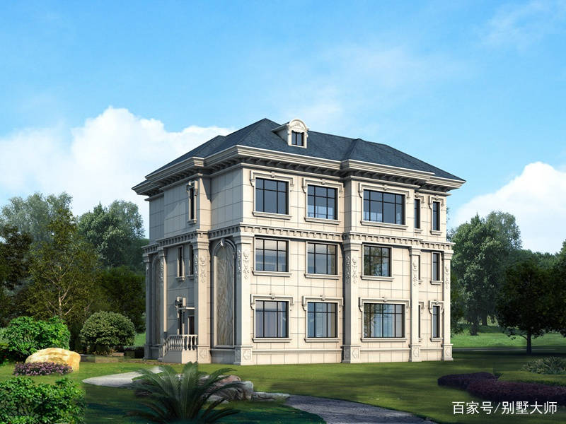 别墅大师带旋转楼梯的三层农村别墅浪漫优雅且奢华有度