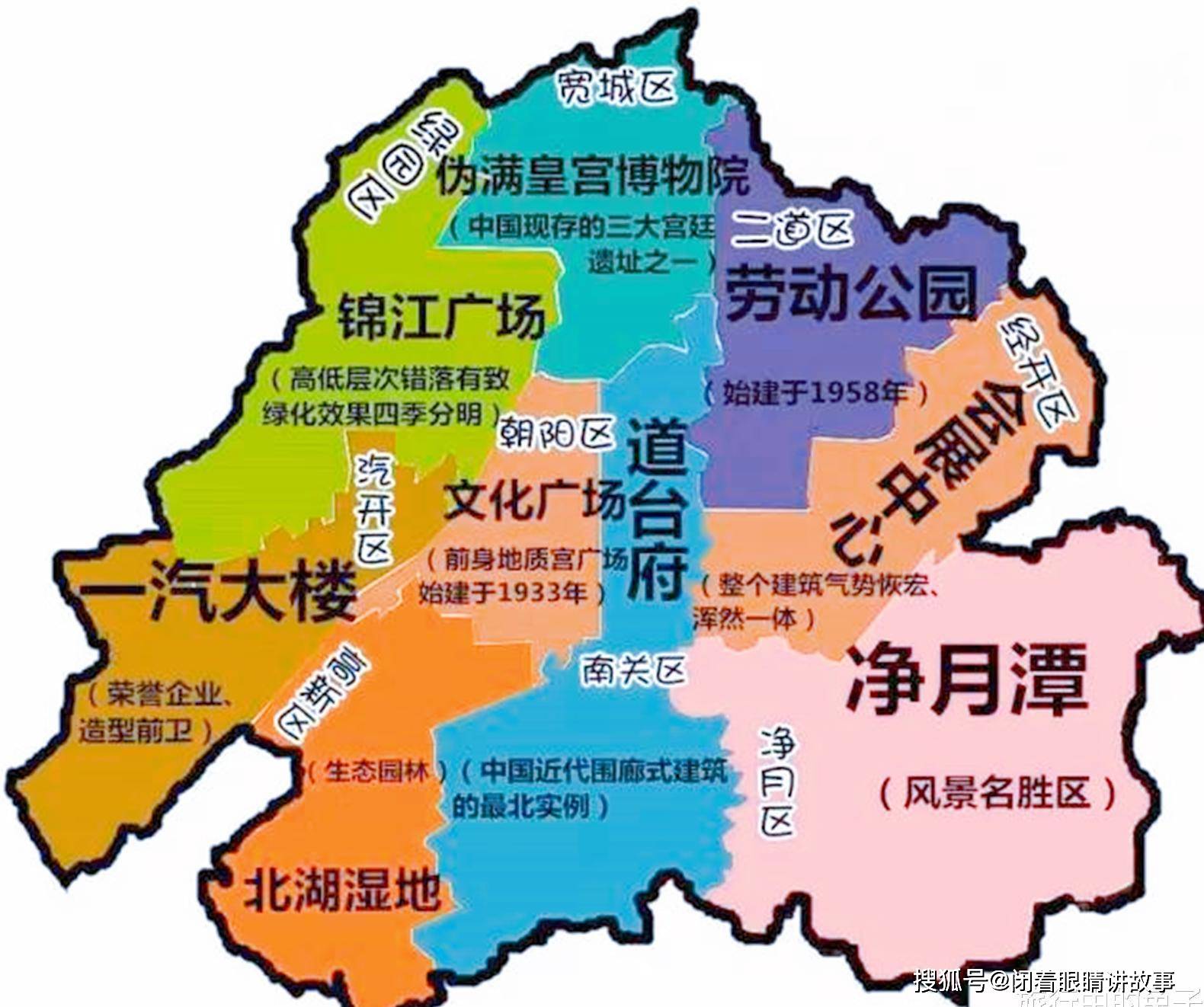 长春四大板块地图图片