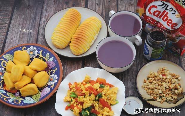 菠萝蜜|孩子的早餐我从来不发愁,色彩丰富一大桌,十分钟就被吃光