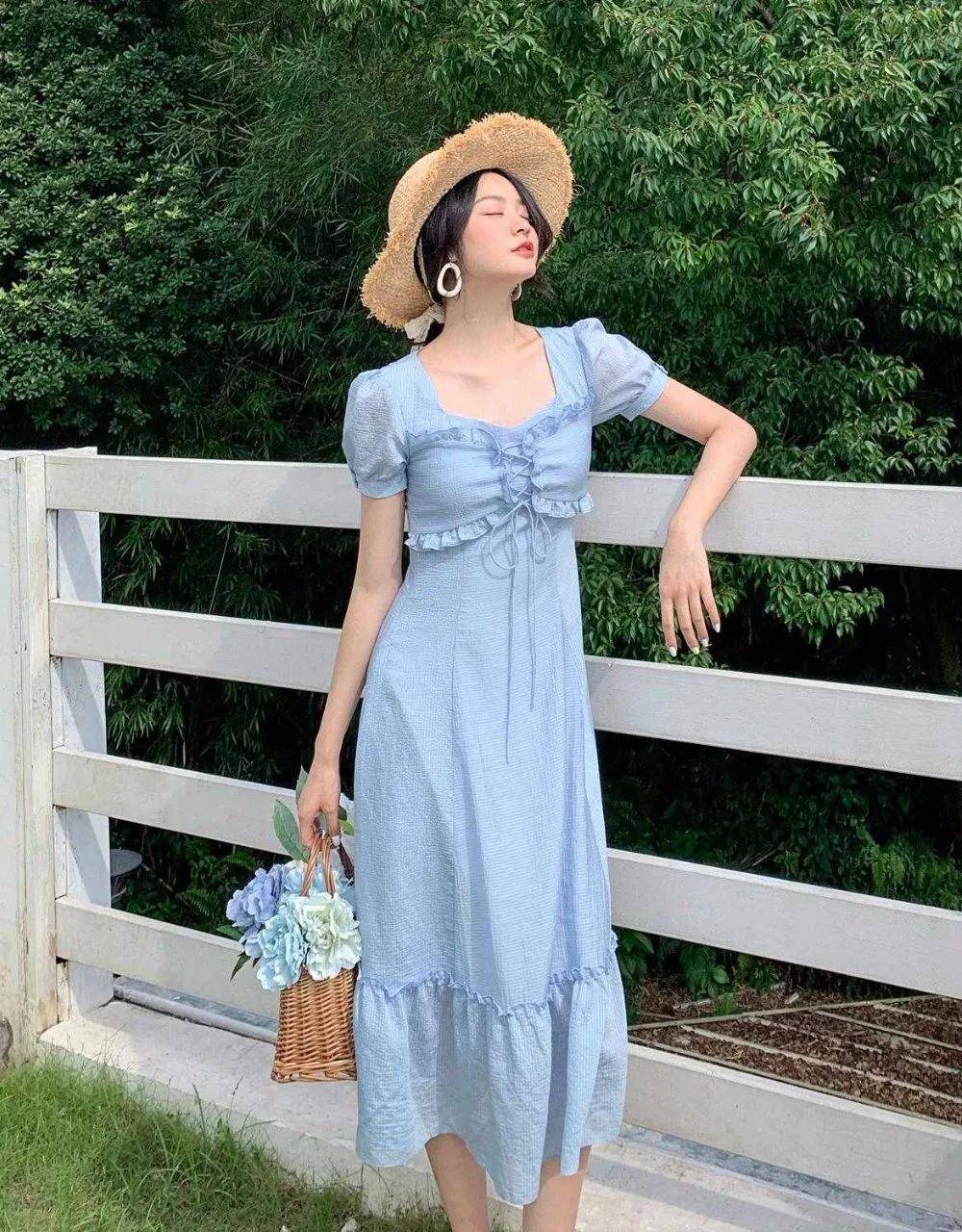 整体|夏天长裙怎么穿搭?长裙这样穿,150-170cm都好看!