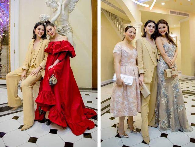 Mai|泰国女星Mai穿印花裙参加好友婚礼，优雅气质抢尽新娘风头