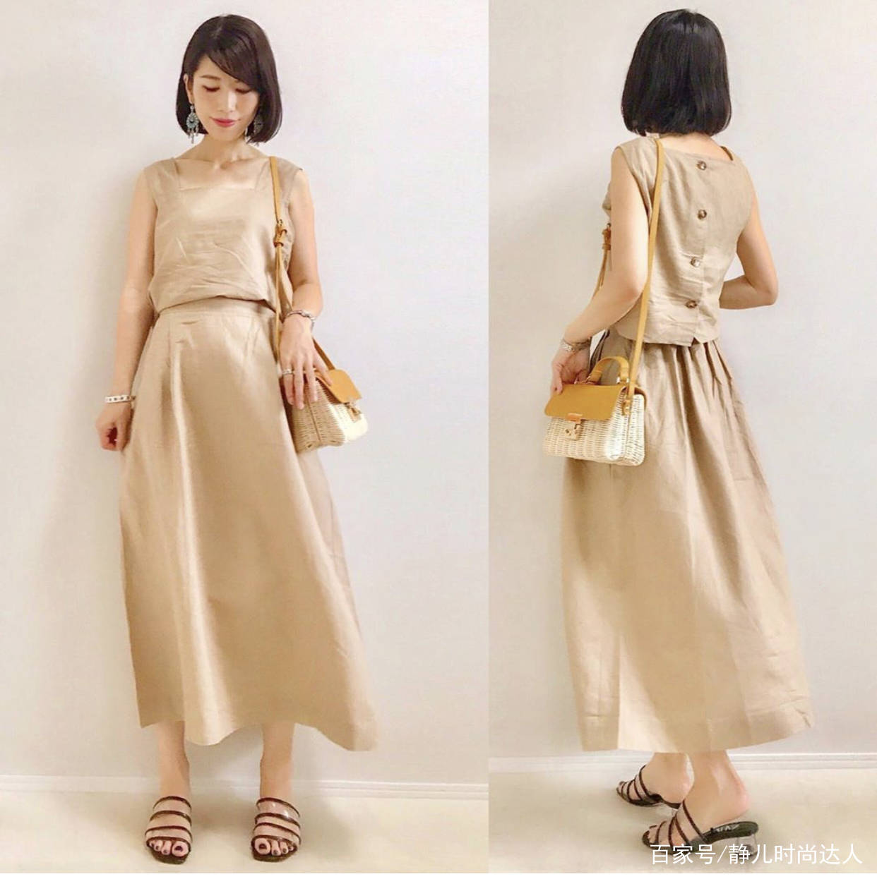 面料|纯色连衣裙，简单美丽，费心搭配效果都追不上TA！