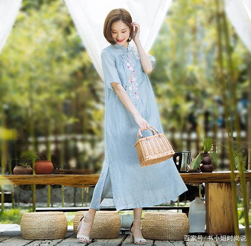 都能|夏天太闷热了，不如换上这文艺清新的旗袍裙，给你带来一抹清凉