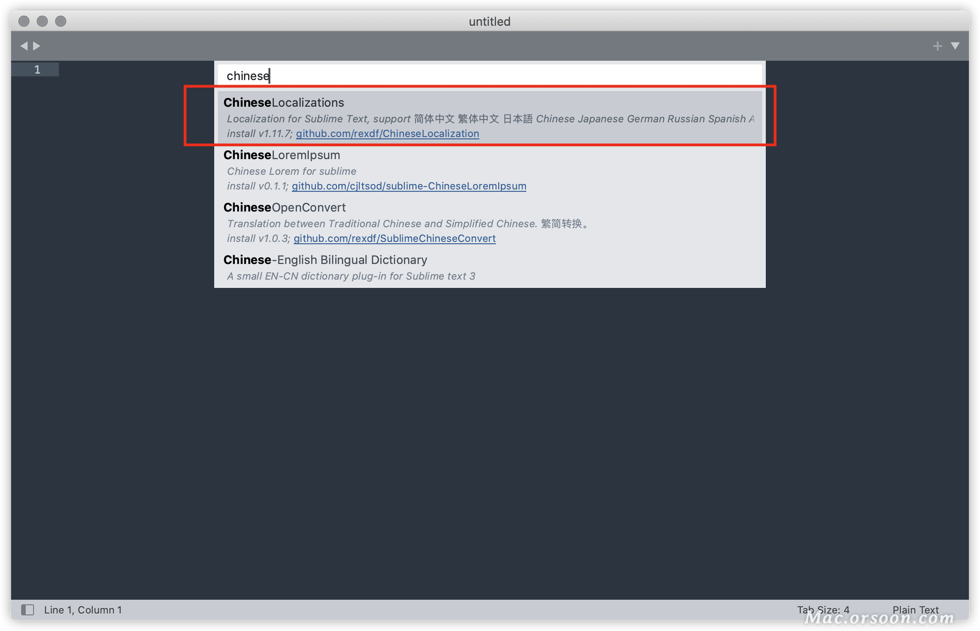 sublimetext4怎么设置中文sublimetext4mac版汉化教程