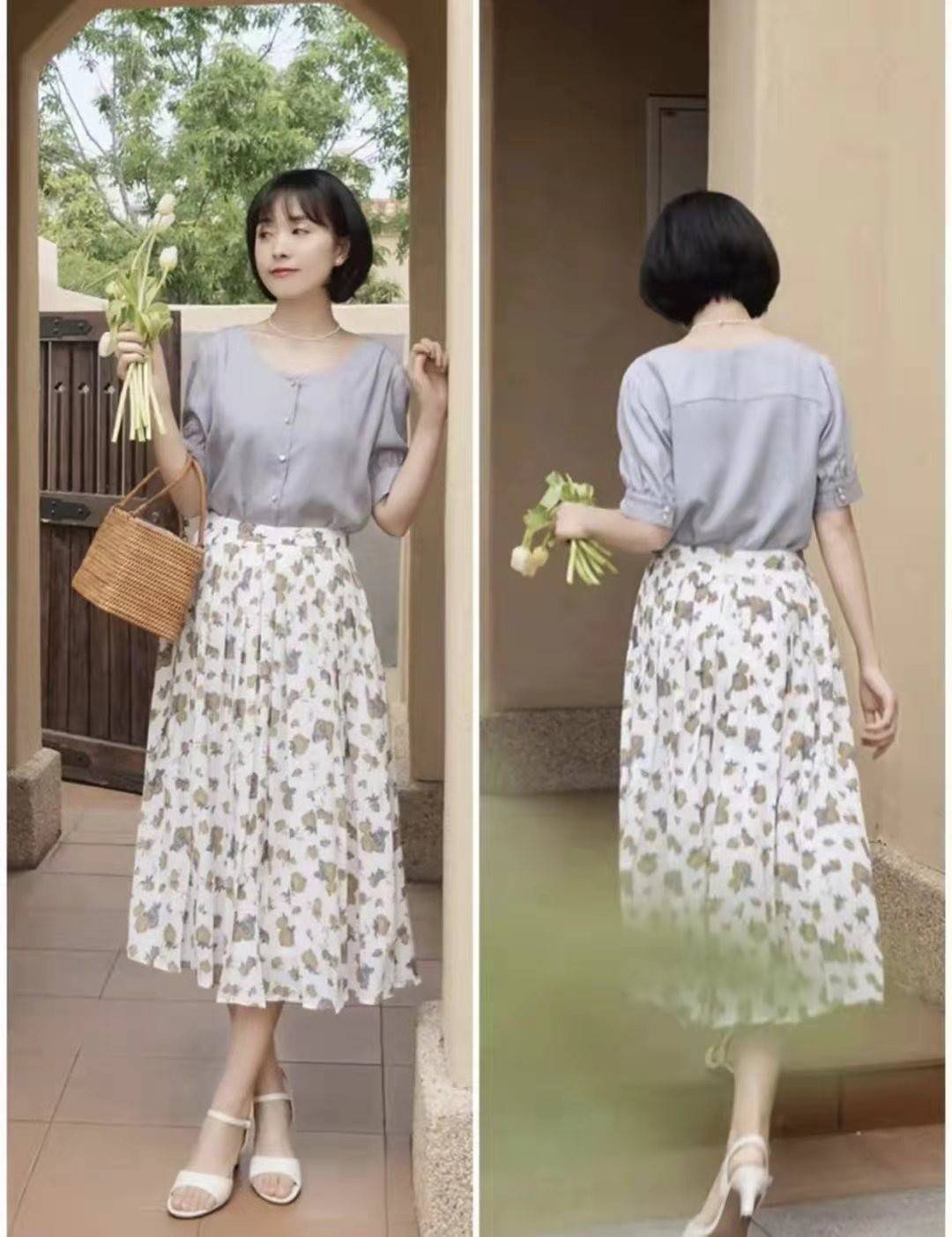 夏天|夏天怎么能少了碎花裙?这么穿不装嫩,40岁的女人照着穿就好