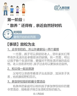 时间|暑假来了，一份时间安排表火了，家长赶紧收藏！