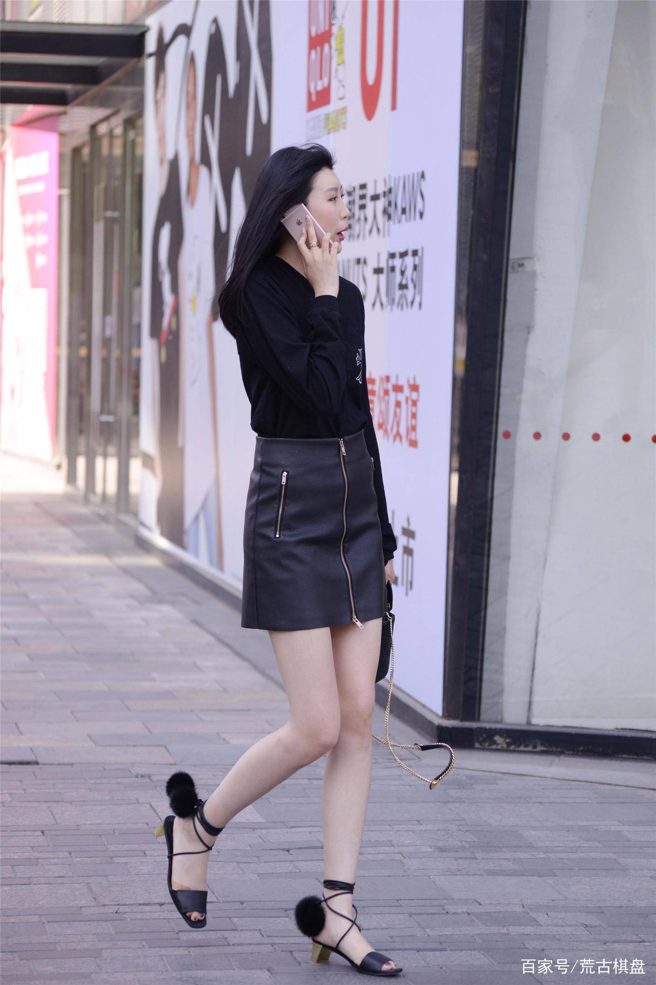 黑色|黑色皮裙,你会穿这么有质感的裙子么?对身材自信的可以尝试一下