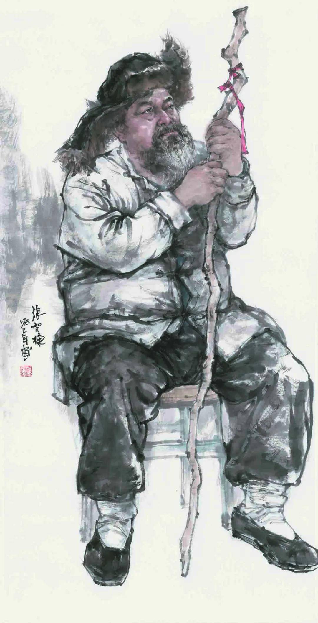 劳动者之歌张智栋中国画网上云画册写意人物画作品集
