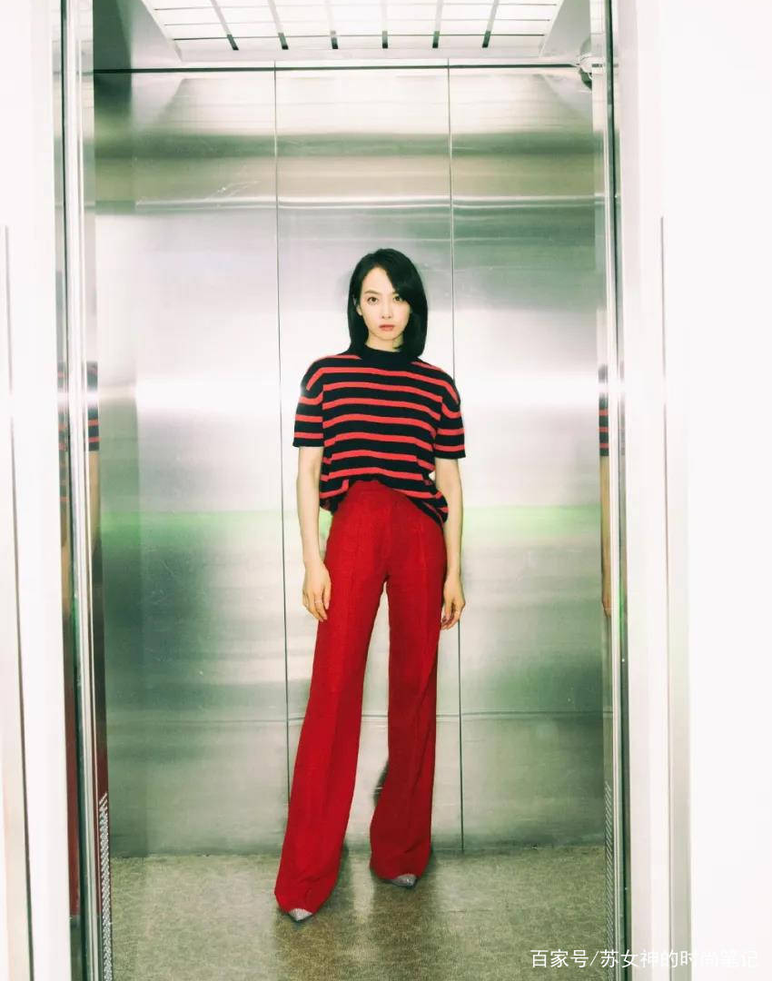 小个子|夏夏穿裤子，可以照搬宋茜的穿法，时髦显腿细，轻松拯救小短腿！