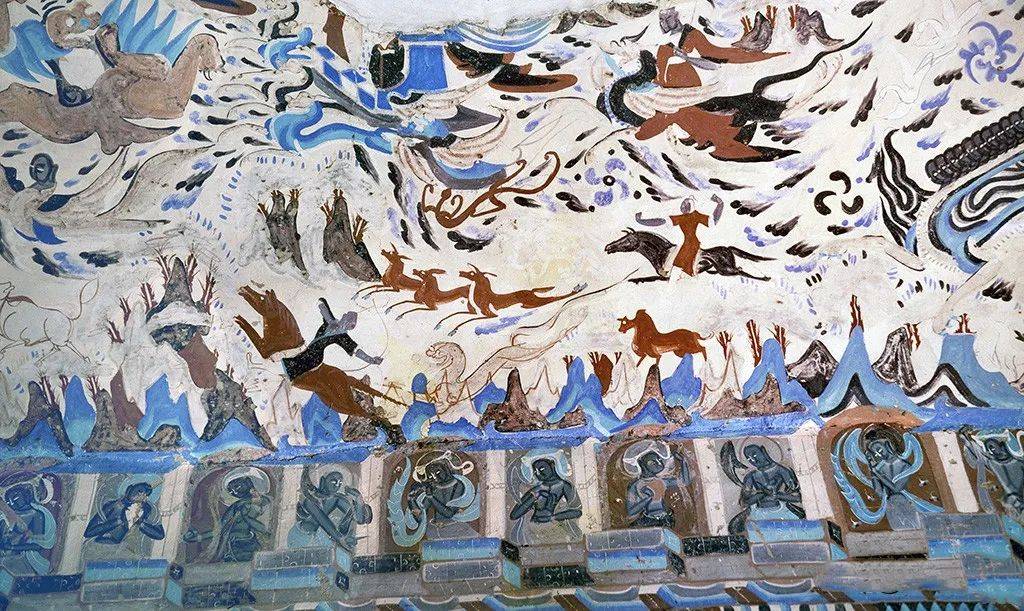 1978年拍摄的莫高窟内壁画异常珍贵,包含了宗教,社会生活等场景_敦煌