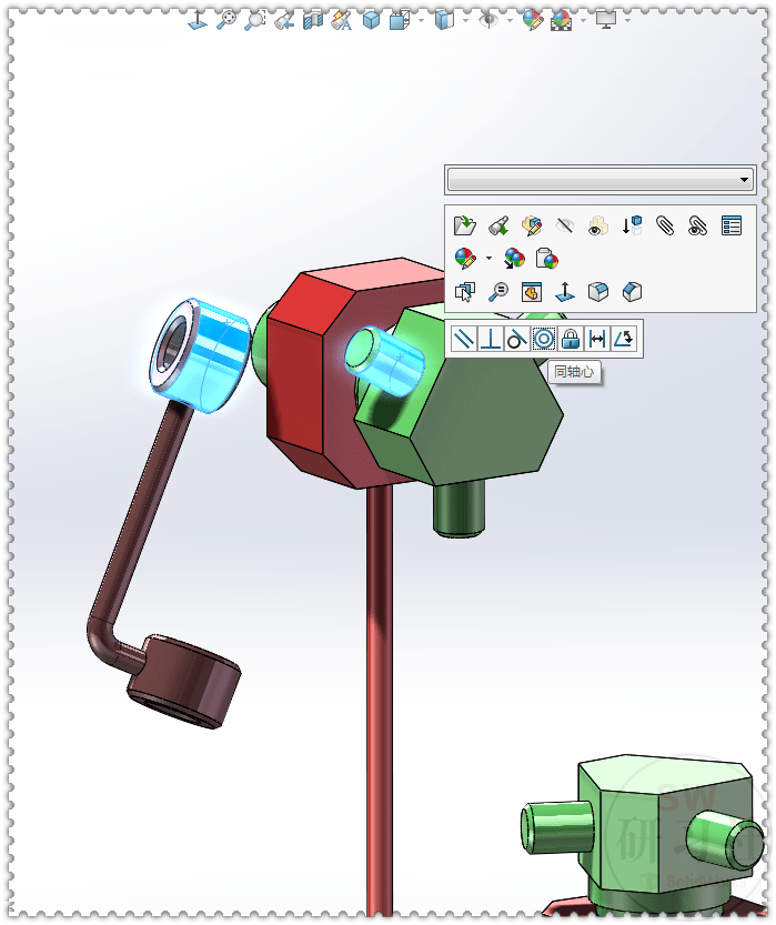 用solidworks制作的球面角传动装置