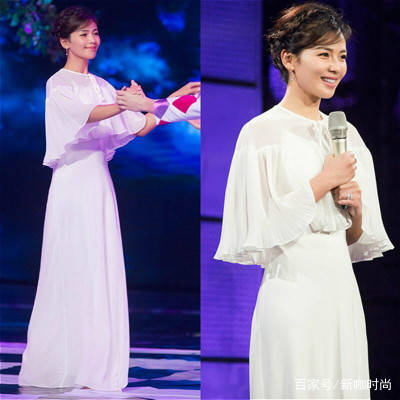 风韵|78年的刘涛，88年的景甜，同穿白色礼服，网友却说她输在气质上了