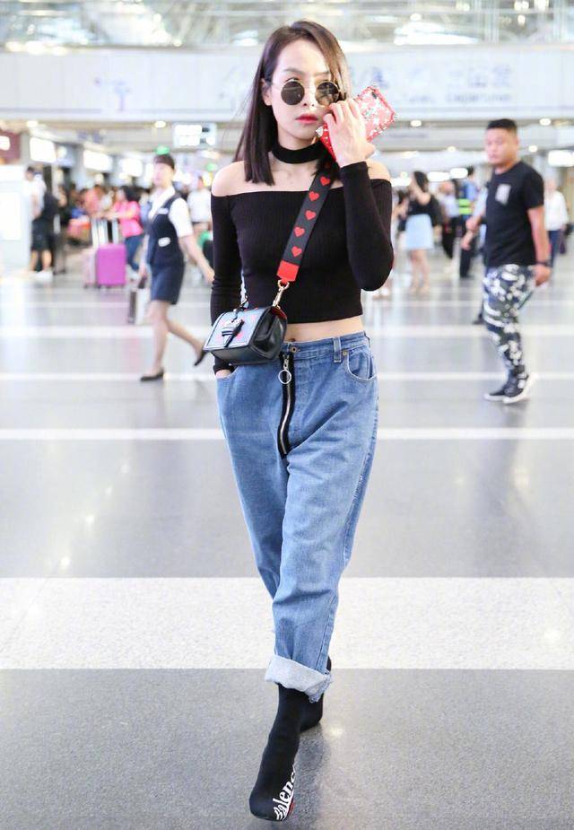 显得|金鹰女神宋茜是个“靴子控”，不管搭裙子还是裤子，时髦又显腿长