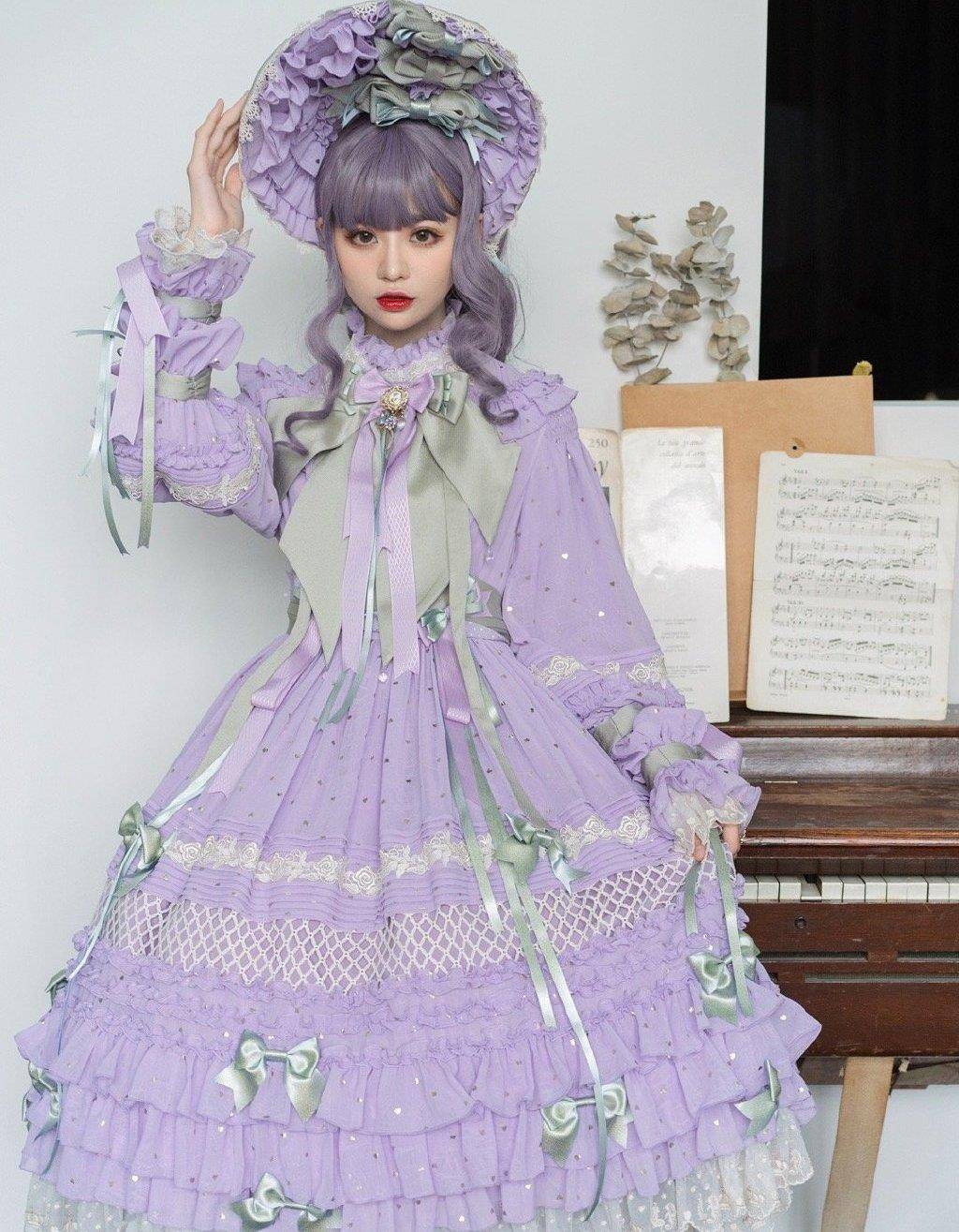 洛丽塔圈子正流行“初恋紫”，优雅又大气，lo娘穿上太惊艳！_裙子