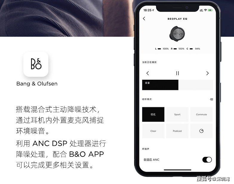 功能|B&O 又发布了一款「高贵」的真无线耳机 Beoplay EQ
