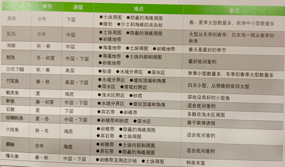 日本鲫鱼钓 浮游矶钓主要目标和场所 日本专业矶钓书籍 黑鲷