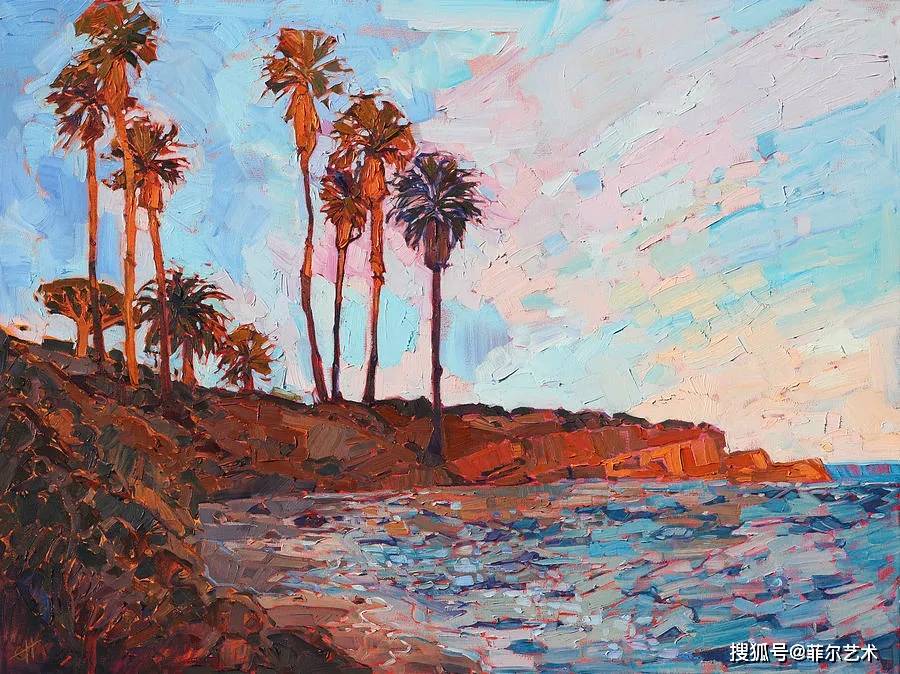 美国女画家艾琳汉森笔下色彩丰富的风景油画美极了