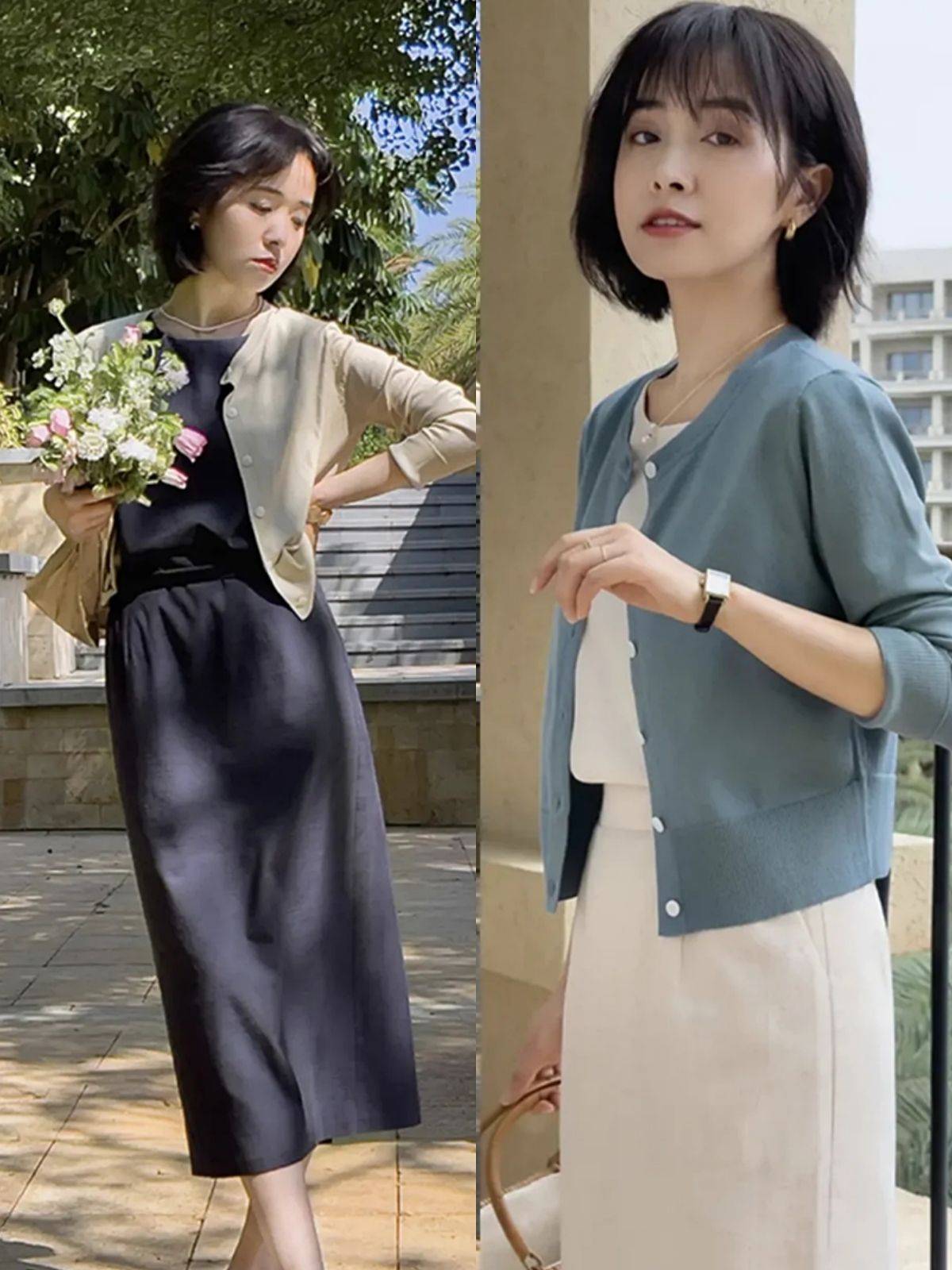 polo|比T恤衬衫更温柔，针织衫才是40岁女人首选，配裙子裤子都优雅