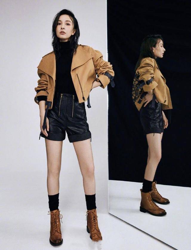 设计|马思纯瘦10斤后走机场，穿印花夹克时髦大方，果然减肥等于整容