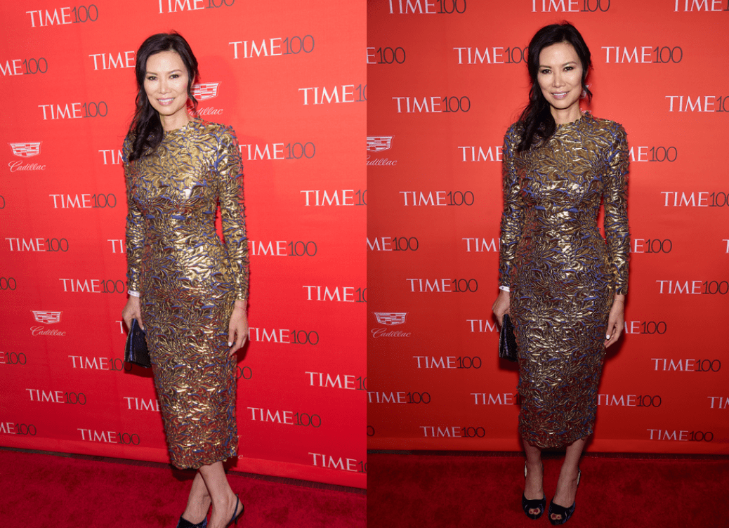 美得|邓文迪身材真亮眼，奶奶年纪穿紧身裙，气质华丽美得不输他人