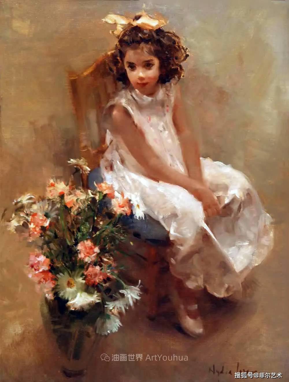 西班牙女画家尼迪亚洛萨诺画笔下像花一样绽放的美丽女子