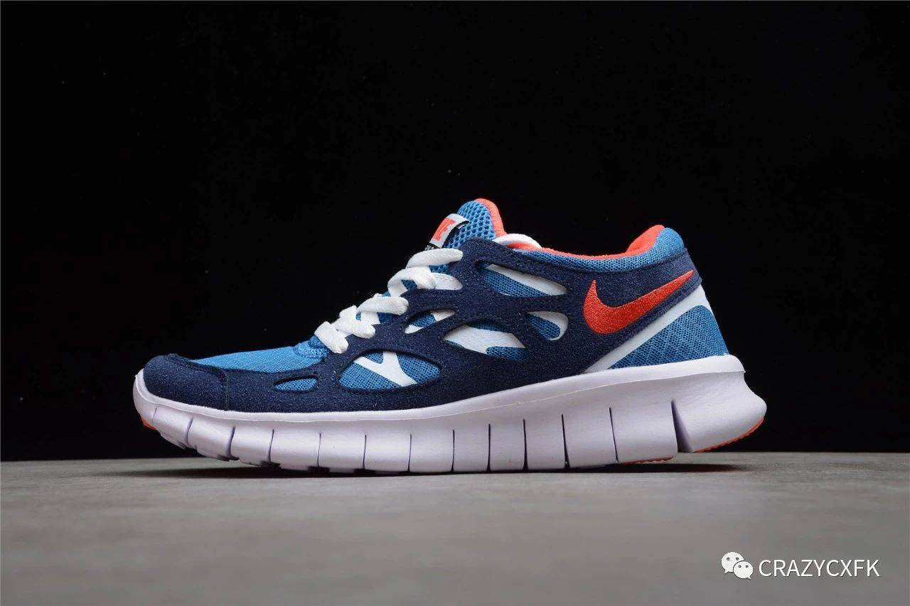 Black|耐克 Nike Free Run 2 Black White 黑白赤足透气跑步鞋