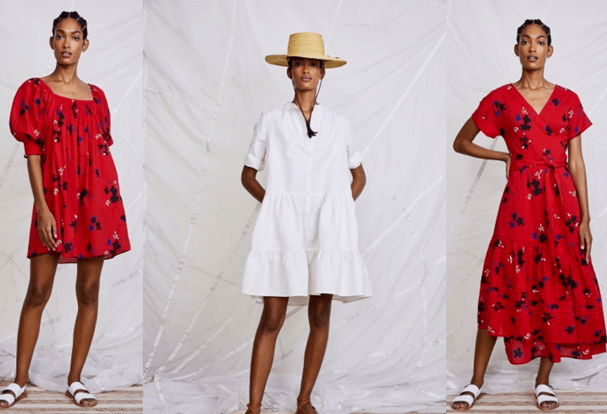 对比|Apiece Apart 2021春夏，蓝色与浅色调的清新，还有休闲、度假感