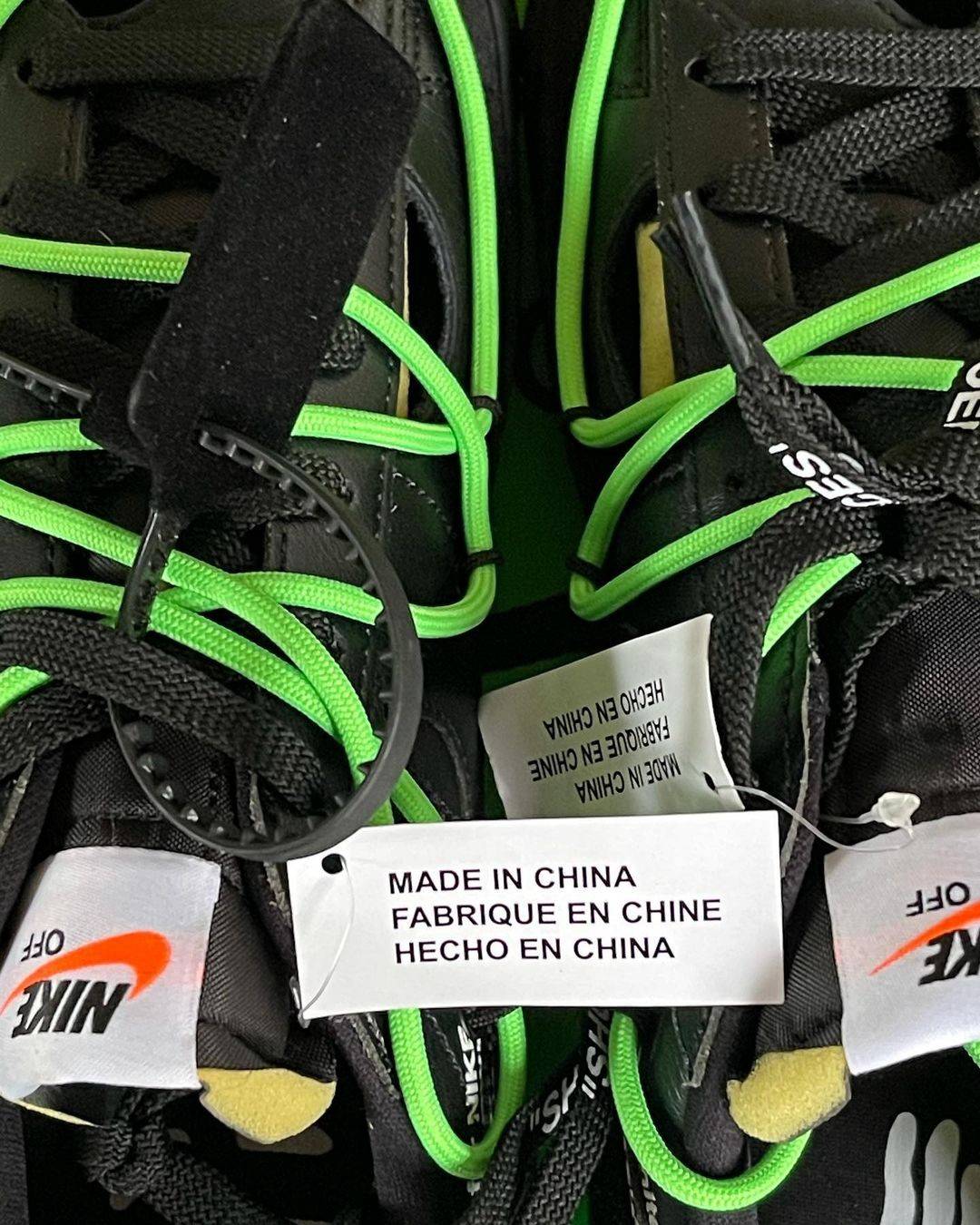 细节|OW x Blazer 实物细节曝光！网友：这鞋冻脚吗？