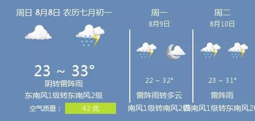 21年8月8日衡水的天气 温度