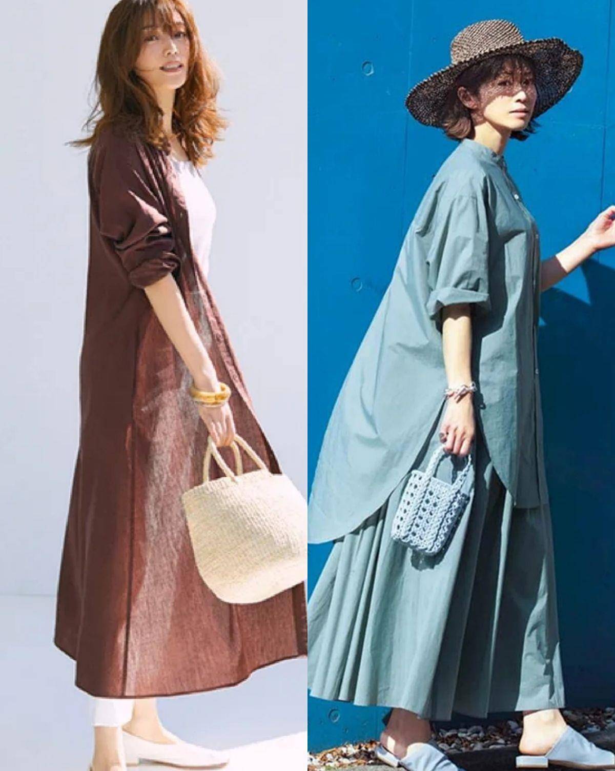 豆绿色|三四十岁的女人初夏怎么穿?瞧日杂里的休闲轻熟穿搭,优雅又舒适