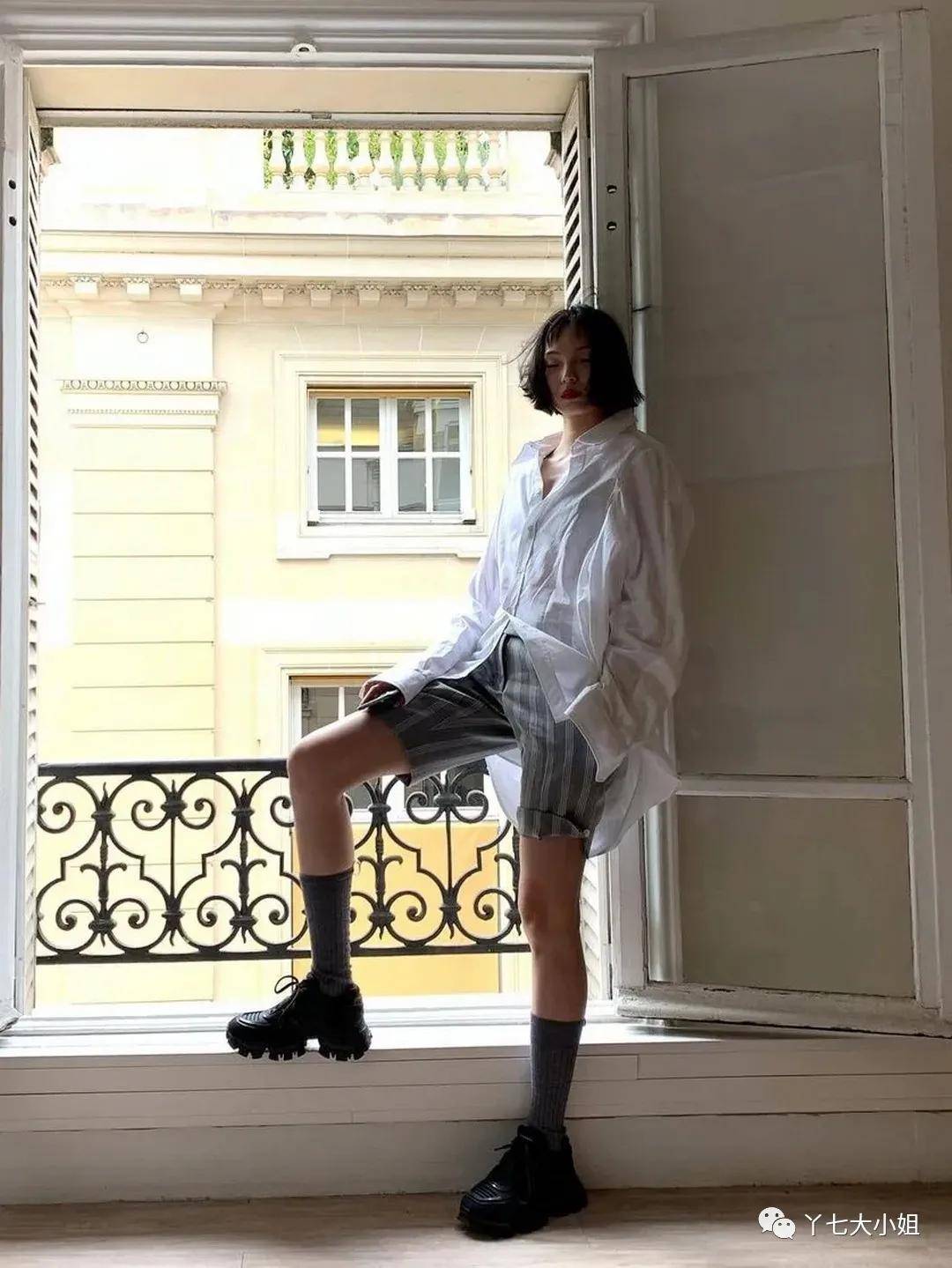 衬衣|衬衣+短裤＝夏季知性又帅气的时髦组合