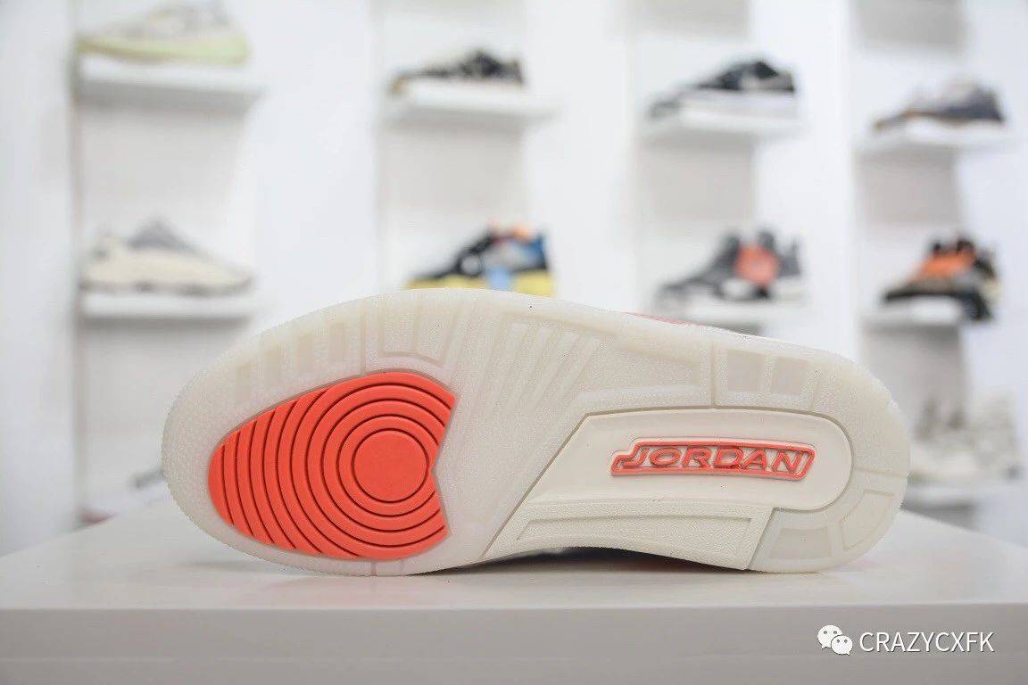 Rust|乔丹 Air Jordan 3 樱花粉爆裂纹 Rust Pink 篮球鞋