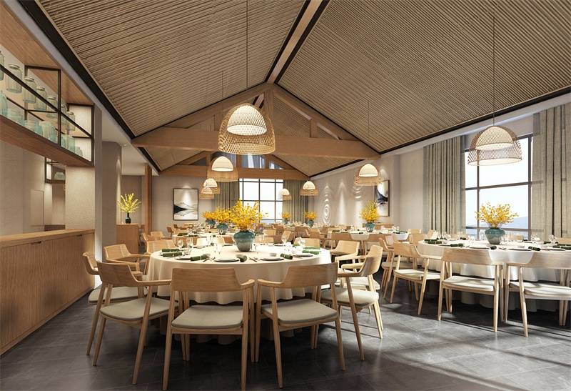 田园式的私房菜馆设计,置身于清新雅致的餐饮氛围中