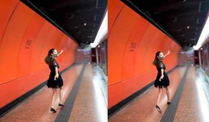 黑色|郑嘉颖也不管管陈凯琳，俩娃妈穿小黑裙地铁口唱歌，画面美得惊艳