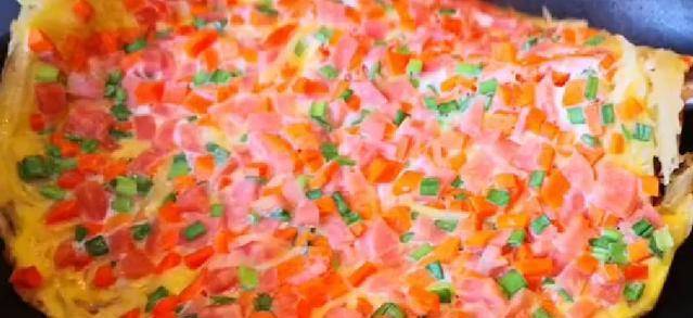 做法|比披萨还好吃“早餐饼”秘诀，不和面不擀面，5分钟就能完成！