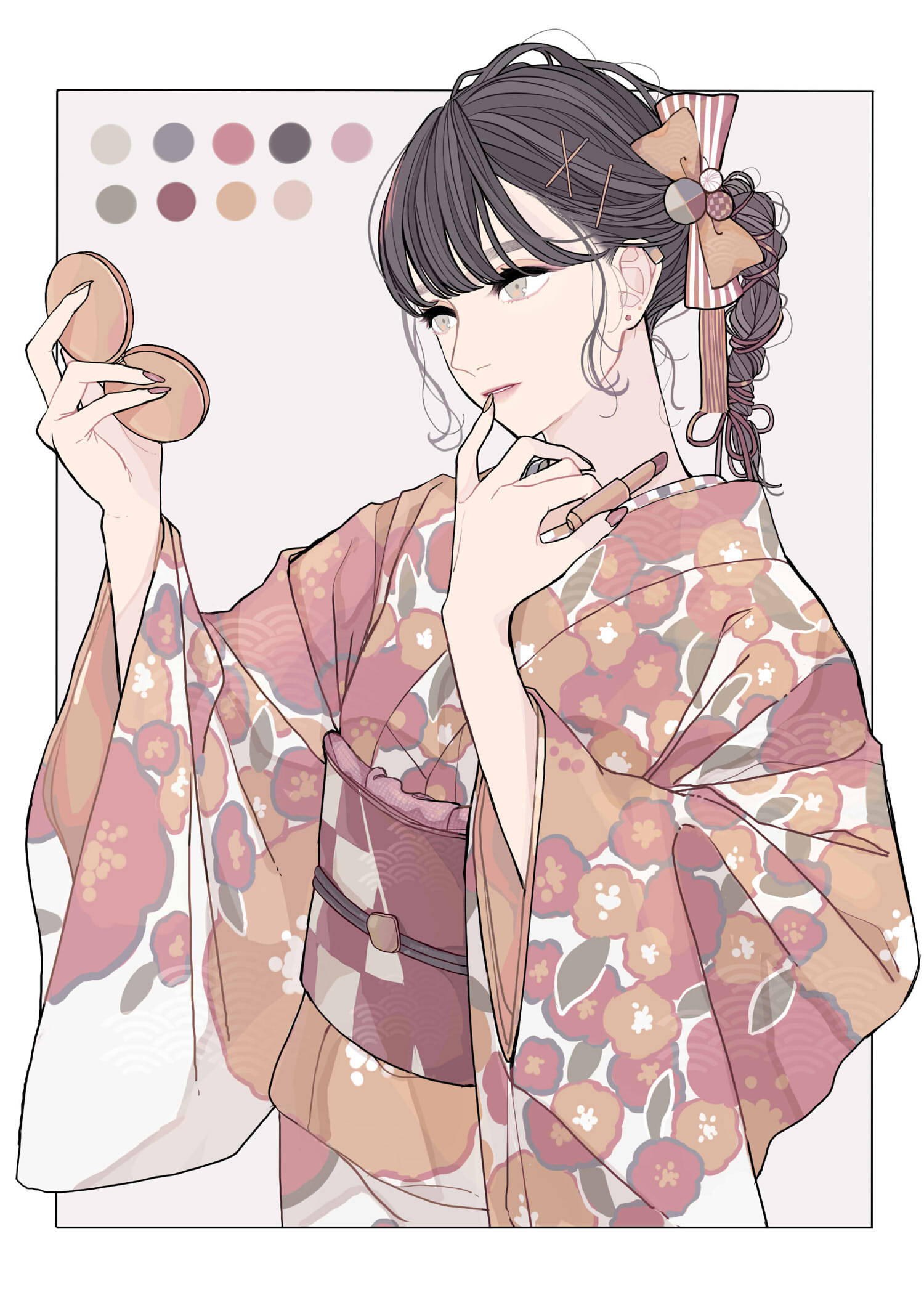 静谧优美的清新少女插画个个都好飒好美