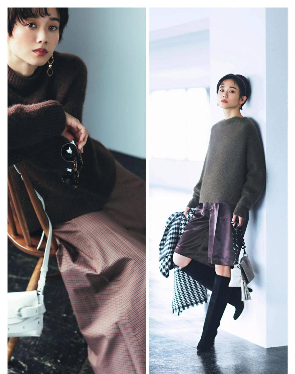 女生|早夏最适合针织衫，想要穿出日杂风效果，选款和搭配都要有技巧