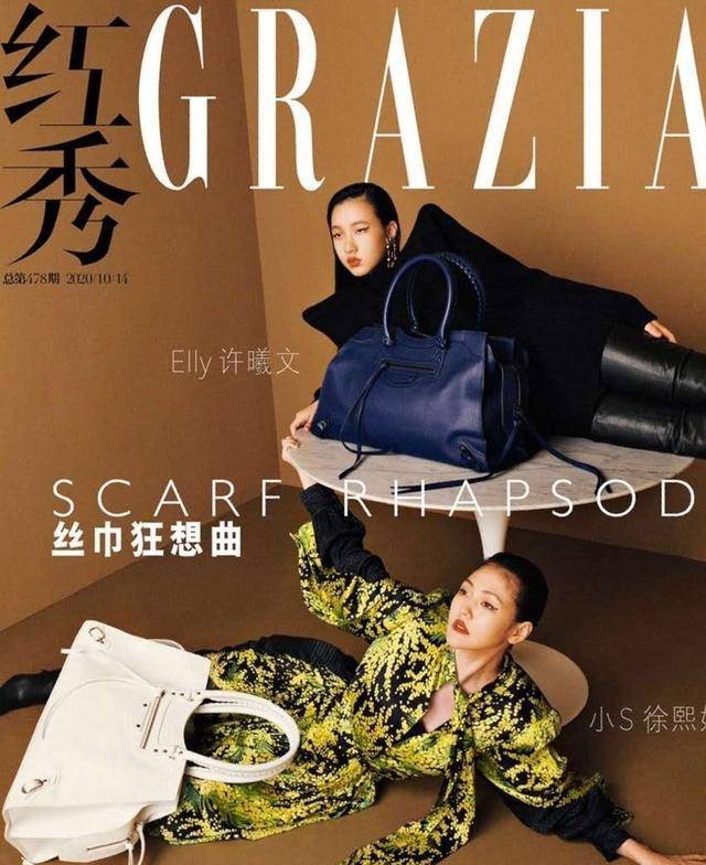 黑色|锐气没了！小S母女拍大片，女儿躺桌上太高级，妈妈抱桌腿也开心