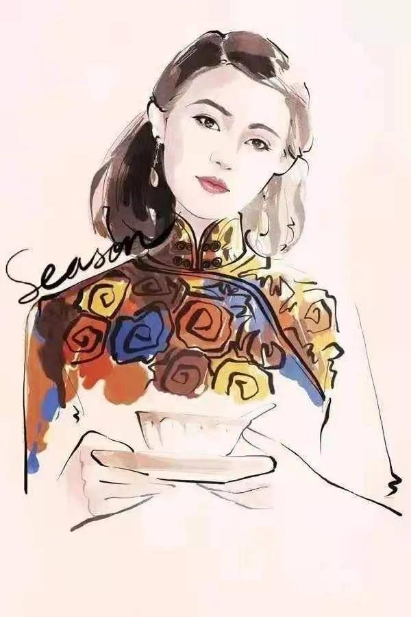 神秘感|设计师笔下的旗袍女子,神态气质同在,高贵优雅之中透露着神秘感
