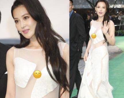 魅力|张馨予可真敢穿,白色连衣裙只靠几块布遮重点,想不吸睛都难