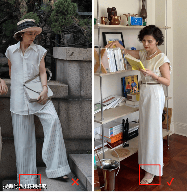 视觉|谁说小个子不适合穿阔腿裤？身高仅152的中年妈妈，靠会穿成典范