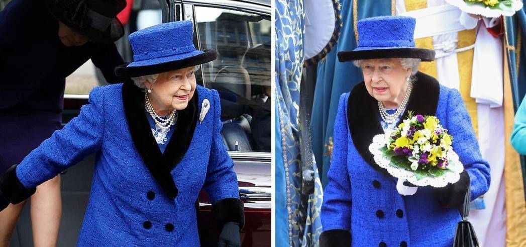 活动|英女王演讲彻底不提梅根!穿高贵优雅的紫裙子,珍珠项链都发黄了