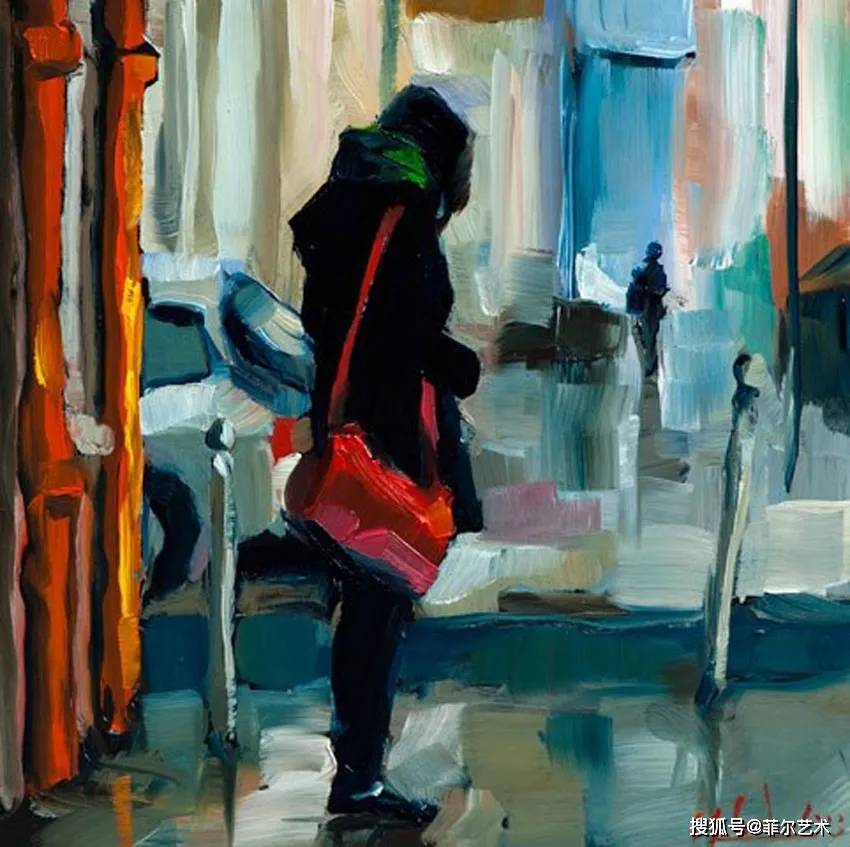 德国画家爱德华高登油画作品中女人的背影太美了