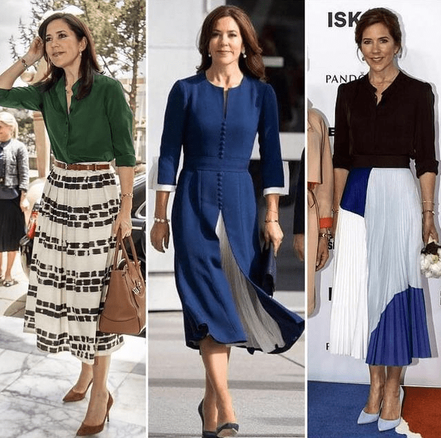 梅根|丹麦王储妃三天三套造型,红裙惊艳蓝裙高贵,曾撞衫梅根气场全开