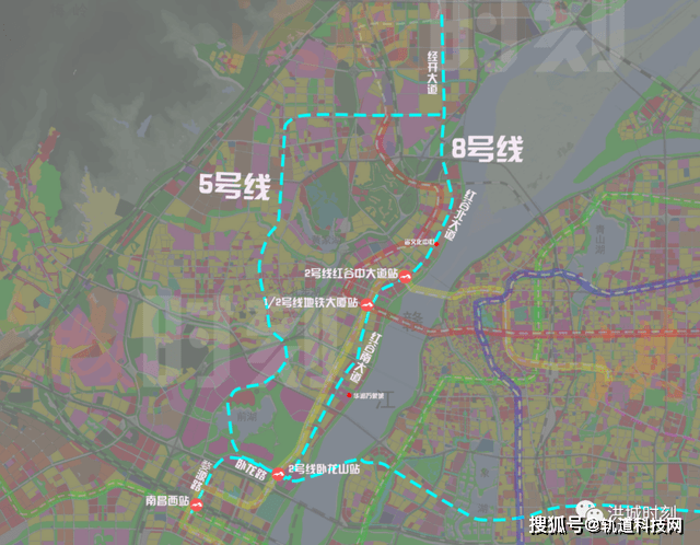 南昌地鐵三期規劃曝光規劃5678號線3號線東南延4號線西延