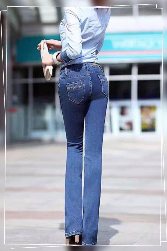 漂亮|牛仔裤精致地提升品味，风格十分的简约